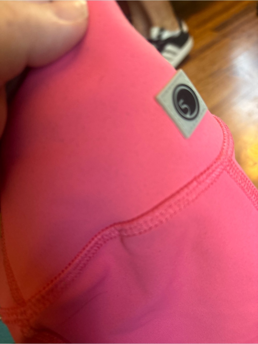Girls' High-Rise Pink Athletic Shorts Five - Picture 3 of 4
